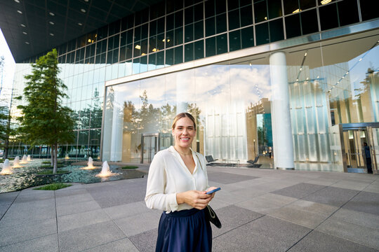 camera aware business woman portrait