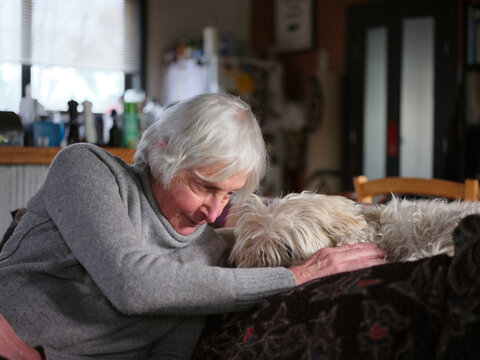 The bond between an older transgender woman and her pet dog