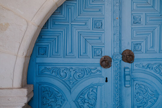 Door details of Omodos church