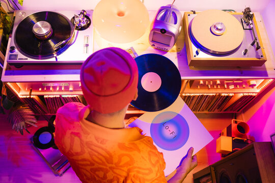 Viewing Vinyl Record Collection