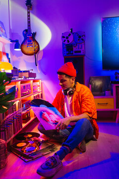 Man Handling Lo-Fi Vinyl Record