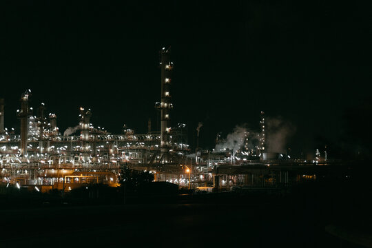 factory at night 