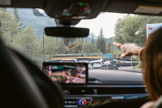 Tourist Driving Alberta