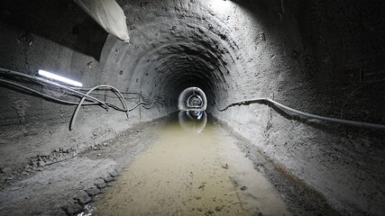 subway tunnel construction selling water