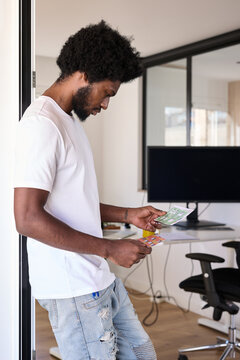 relaxed worker looking picture projects