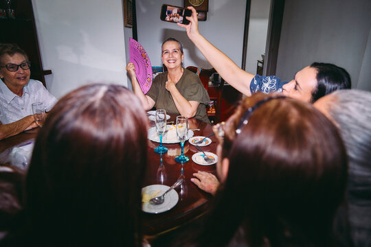 Friends Celebrating Around a Table