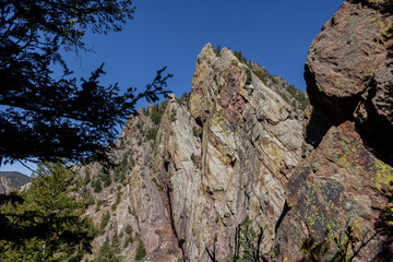 multi color rocks in the mountains