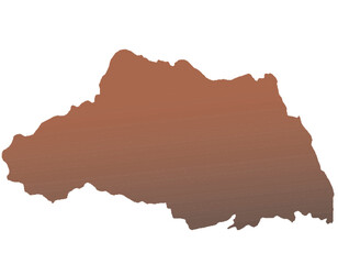 埼玉県　地図　赤色　グラデーション　イラスト