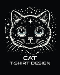 Cat Vector T Shirt Design