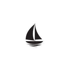 Boat In cartoon, hand-drawn flat style. image for social media, websites and UI. Isolated 2D vector design in logo, icon, sketch style, simple line vector, single color. AI Generative Art.