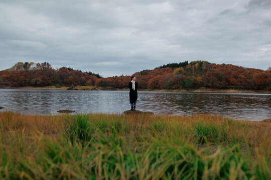 Autumn Serenity by the Lake.