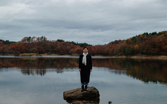 Autumn Serenity by the Lake.