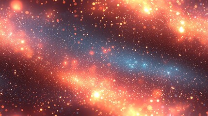 Fototapeta premium Vibrant cosmic nebula with glittering stars and bright light patterns