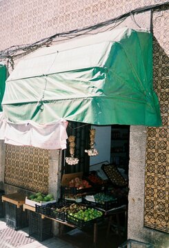 A tiny grocery shop in Porto.