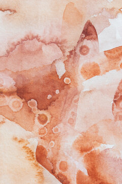 Earthy colors watercolor abstract