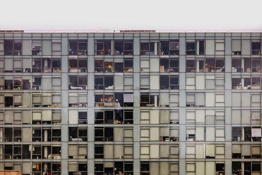 Facade of office and apartment building in New York City