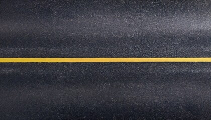 a top down view of an asphalt road with yellow lines