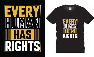 Typography Human Rights Day Creative T-Shirt Design Vector.