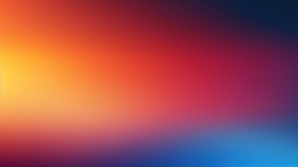 Obraz premium Abstract Gradient Background with Smooth Transition from Yellow to Blue. Vibrant Mix of Orange, Red, and Purple Hues. Ideal for Artistic, Technological, or Natural Presentations.