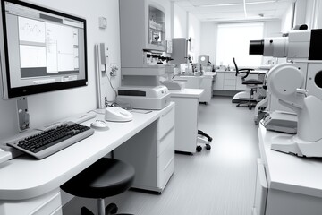 Sophisticated Eye Examination Room Equipped with Modern Technology