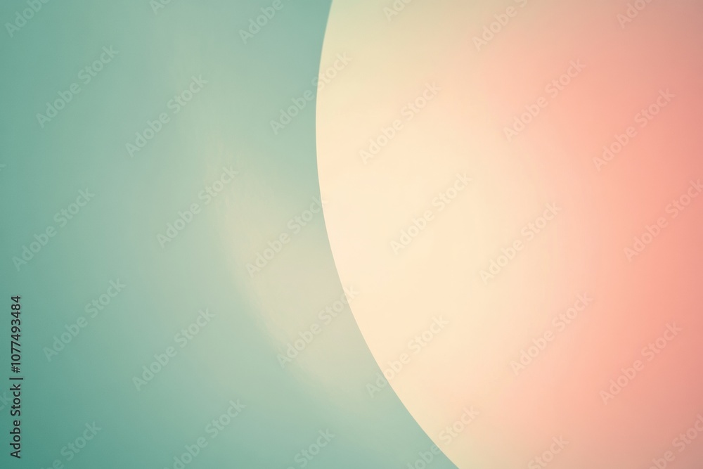 Poster soft pastel colors and abstract shapes coexist, evoking a sense of tranquility and minimalism, perfe