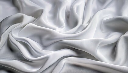 Obraz premium a white fabric with a pattern of waves