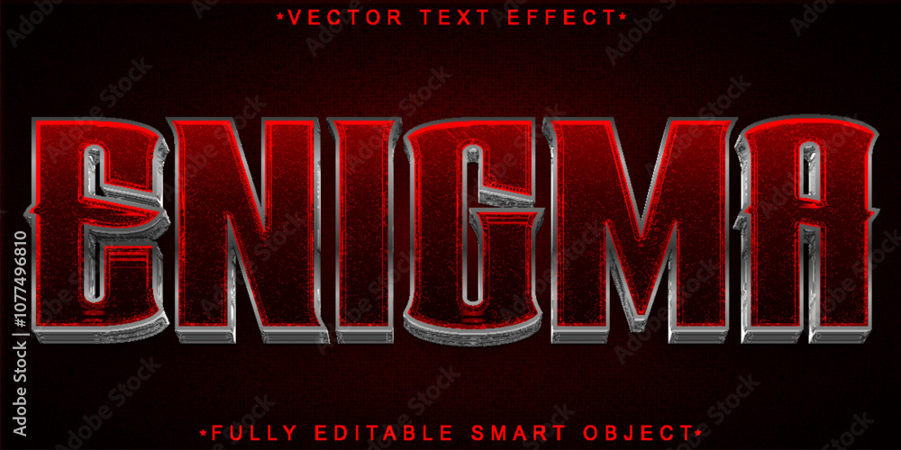 Poster enigma vector fully editable smart object text effect