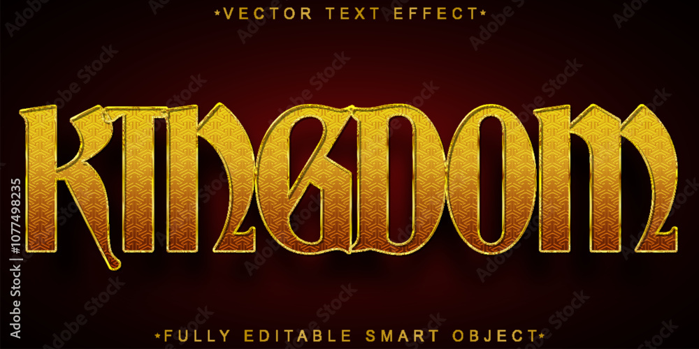 Aufkleber historical kingdom vector fully editable smart object text effect