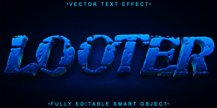 Looter Vector Fully Editable Smart Object Text Effect