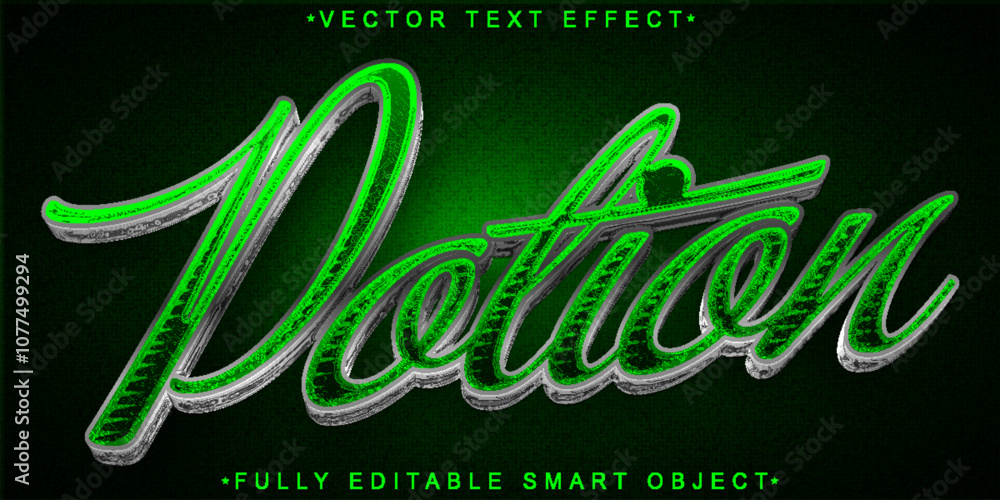 Poster green potion vector fully editable smart object text effect