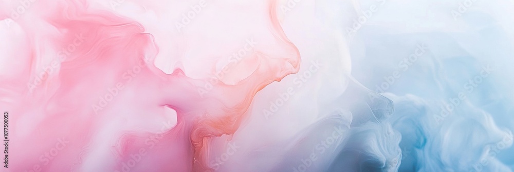 Aufkleber blended pastel hues of pink and blue intertwine to form a calming abstract background ideal for arti