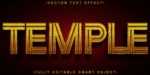 Historic Temple Vector Fully Editable Smart Object Text Effect
