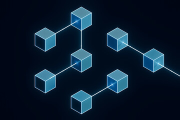 Blockchain Network Concept Illustration