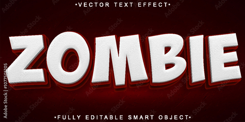 Aufkleber red blood zombie vector fully editable smart object text effect