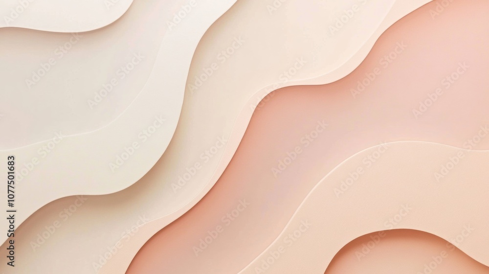 Poster flowing curves and gentle shades intertwine seamlessly, offering a calming and minimalist backdrop f