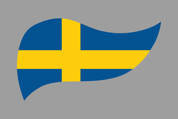 Sweden flag, The flag of Sweden, Flag of Sweden national country symbol illustration Vector, Rectangle Sweden flag illustration, Flat vector illustration
