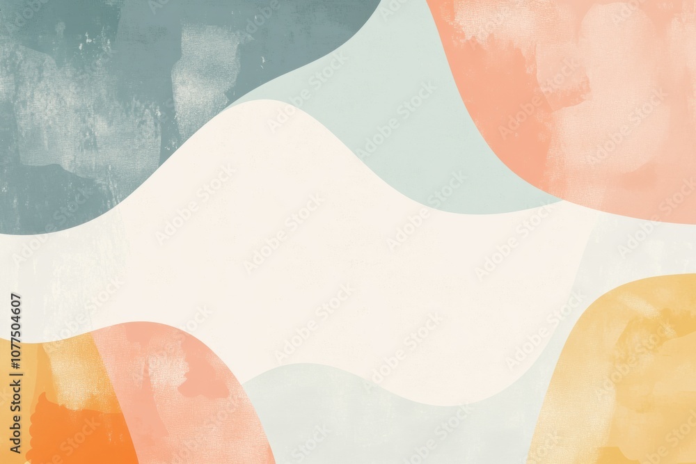 Aufkleber colorful abstract shapes merge seamlessly, creating a soothing visual effect perfect for modern deco