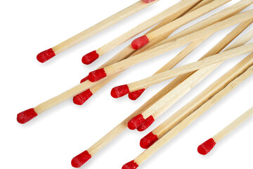 Matches on a pale background. Light it with matches.