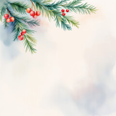 Obraz premium Christmas background with fir branches