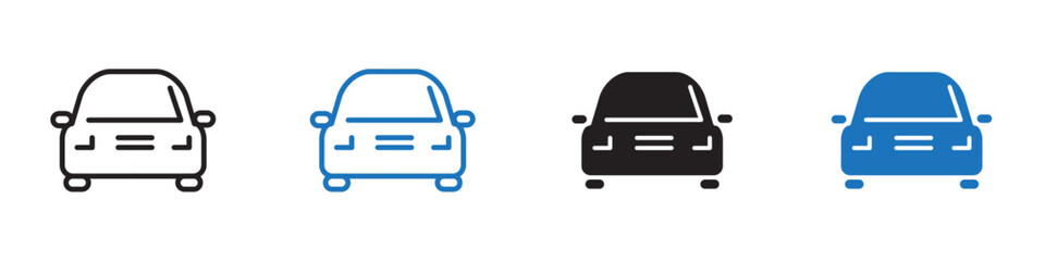 Car icon Vector set outline