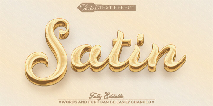Satin Vector Editable Text Effect Template