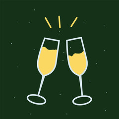 picture of festive glasses for New Year's holidays