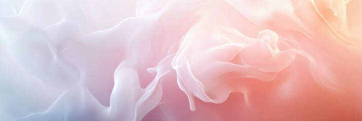 Fototapeta premium Delicate and flowing shapes intertwine, producing a gentle gradient of colors that evoke a sense of calm and artistic beauty. Generative AI