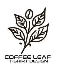 Coffee Leaf Vector T Shirt Design