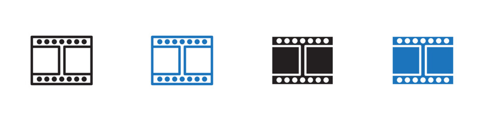 Film frames icon Vector set outline