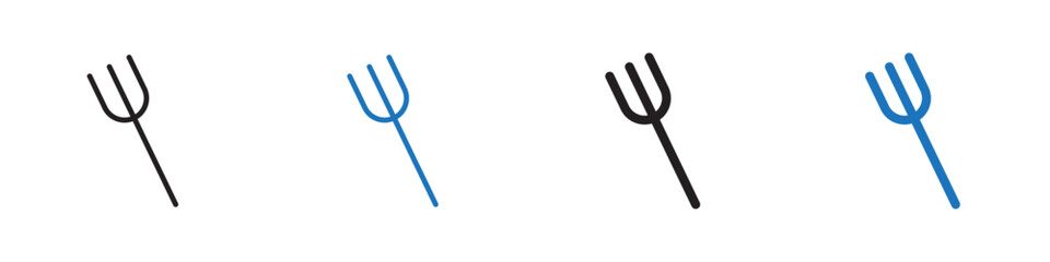 Fork icon Vector set outline