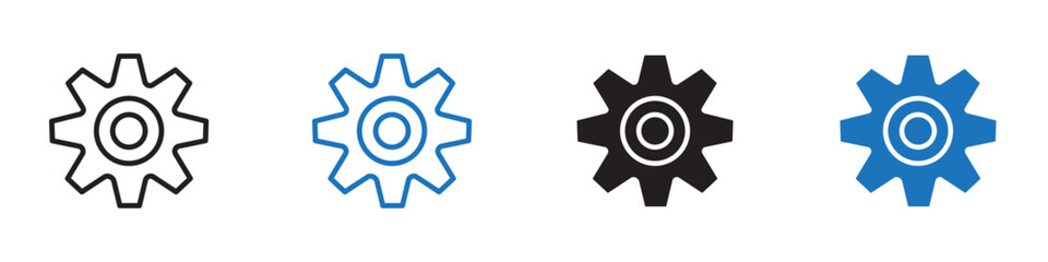 Gear icon Vector set outline