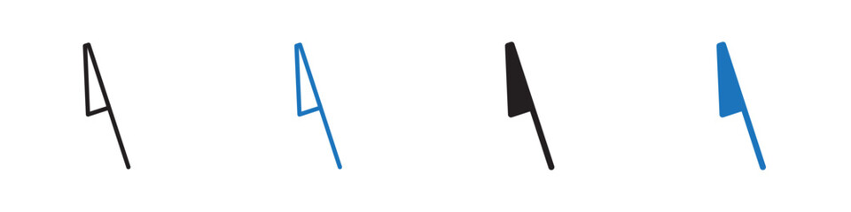 Knife icon Vector set outline