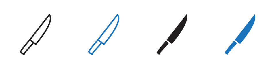 Knife icon Vector set outline