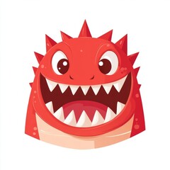 Obraz premium Red monster with big teeth